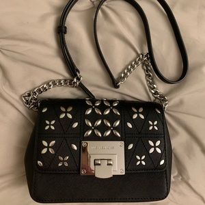 Michael Kors Black Studded Small Crossbody